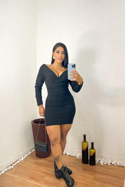 Vestido em malha tricô